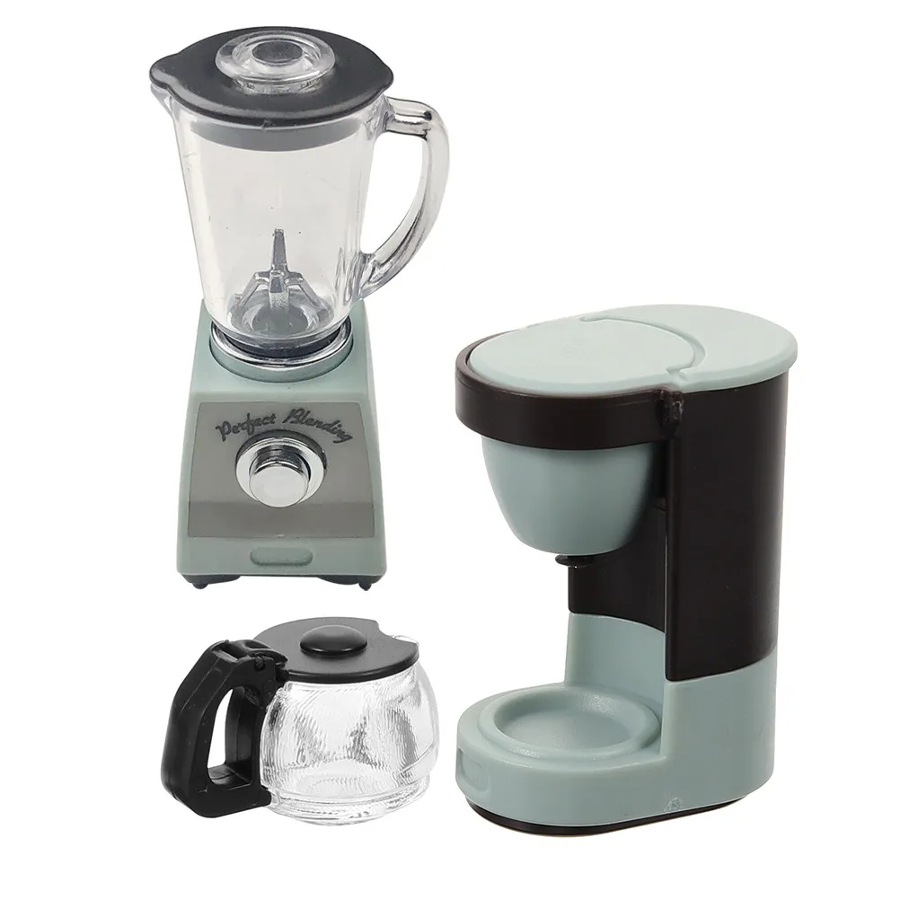 

1Set 1 12 Scale Miniature Coffee Maker Juicer Set Realistic Dollhouse Kitchen Accessories Pretend Play Miniature Kitchen