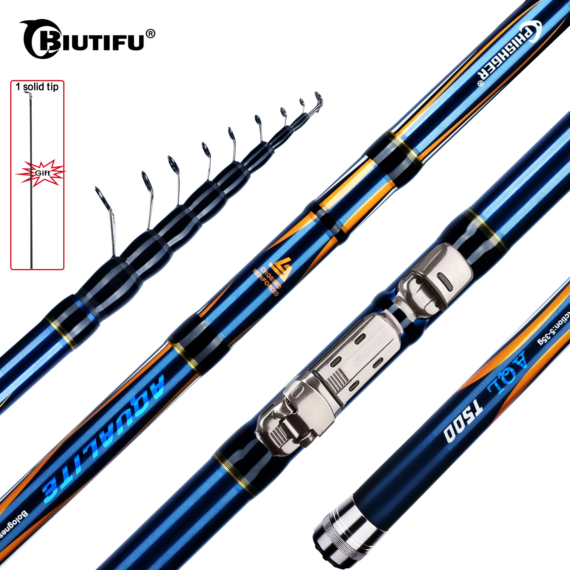 PHISHGER Telescopic Float Bolognese Fishing Rod 4.0-6.0m 30TCarbon Trout 5-35g Ultralight Rock Spinning Travel Fast BIUTIFU Pole