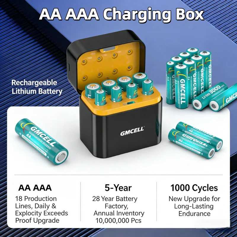 

Independent Charging 8-Slot Rapid Charger Box For Fast 1.5V AA AAA Lithium-Ion Rechargeable Batteries Battery Charger