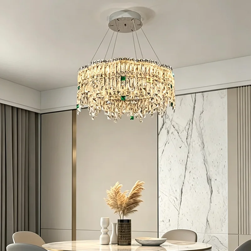 Home Decoration Pendant Lights, Luxury Crystal Living Room Chandelier, Bedroom Pendant Lamp, Ceiling Light, Indoor Lighting