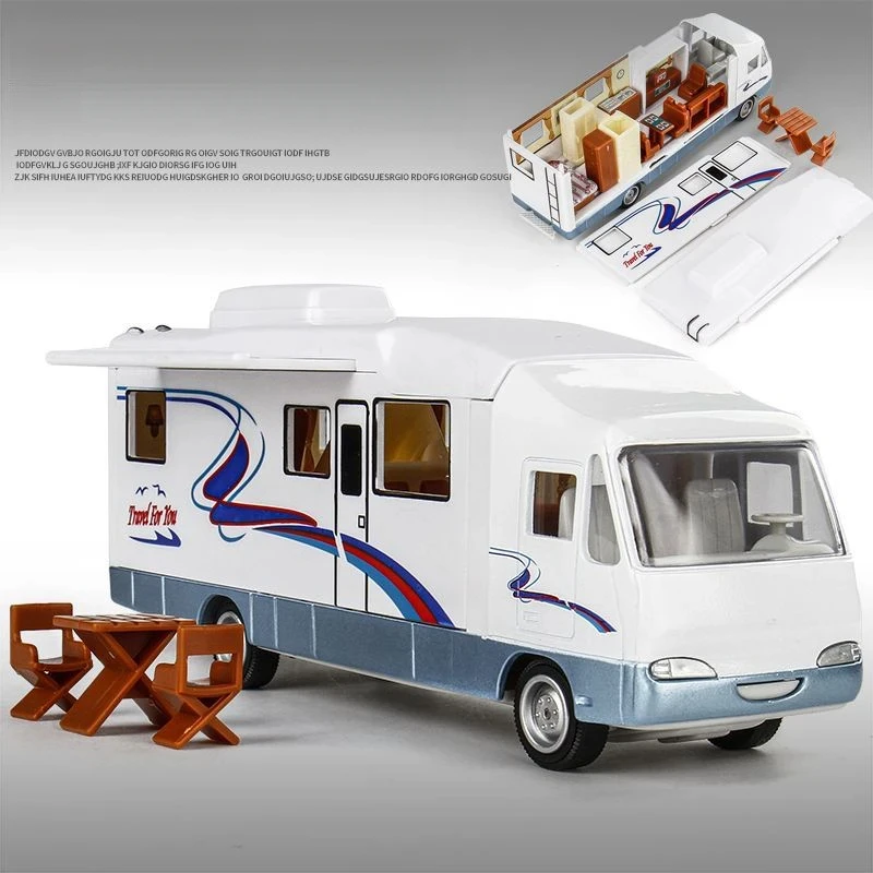 

Diecast Luxury RV Recreational Vehicle Car Model Toys Metal Camper Van Motorhome Touring Catering Childrens Gifts