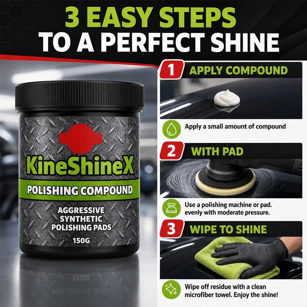 Car Paint Polishing Composite Paste 150G Fine Scratch Repair Oxidation Cleaning Car Beauty Waxing Front Care