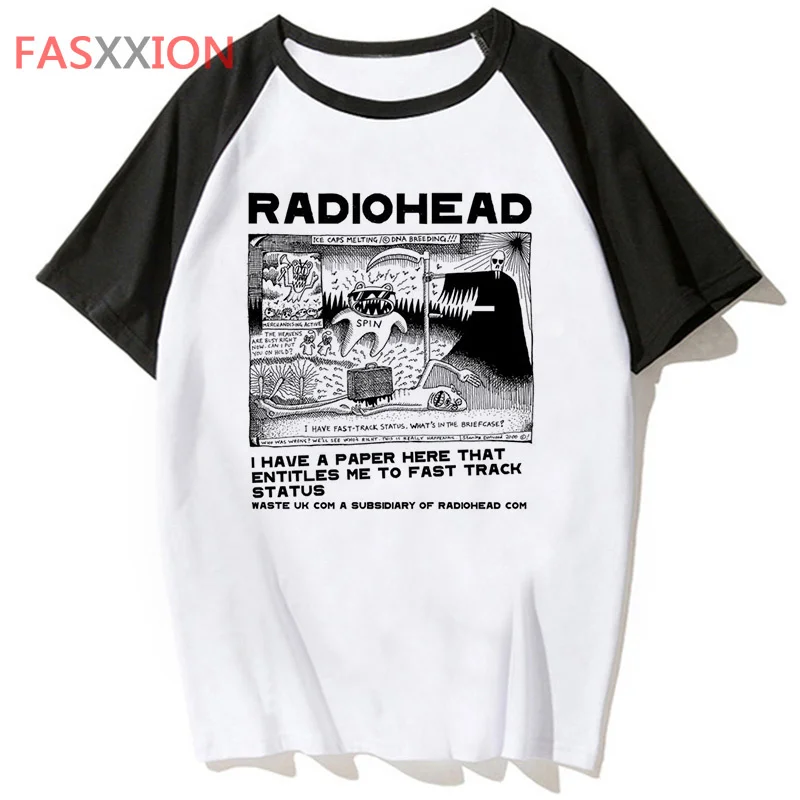 Radiohead top tees t shirt men 2022 kawaii print harajuku kawaii t-shirt clothes tumblr streetwear