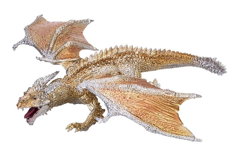Original wilde Gold Magie Drachen Modell Tier Mythologie Tier simuliert Monster Action figur Warcraft Kinder Sammlung Spielzeug Geschenk – Detail 2