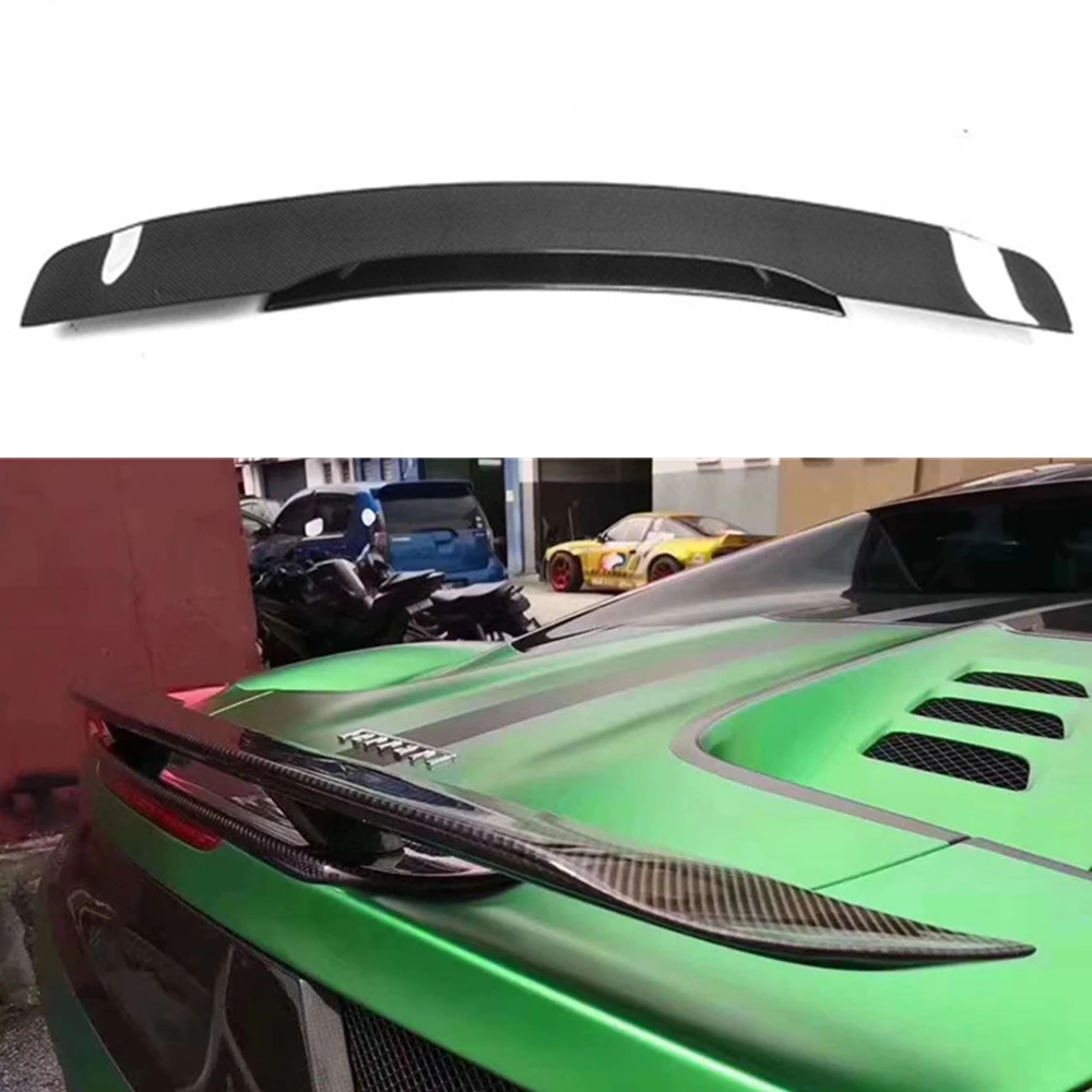 

For Ferrari 458 Real Carbon Fiber Car Rear Trunk Lid Spoiler Wing Tailgate Flap Trim Decklid Upper Cover Splitter Kit