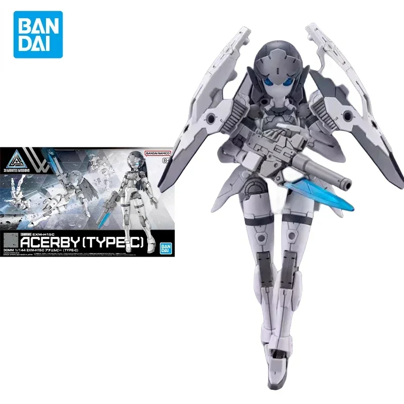 In Stock Bandai Original 30MM 30MS Model Kit 1/144 EXM-H15C ACERBY(TYPE-C) Anime Action Figure PVC Model Toys Collectible Gift