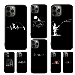 Fishing Heartbeat Phone Case For iPhone 17 Air 16 15 14 11 12 13 Pro  MAX Plus coque Cover Shell