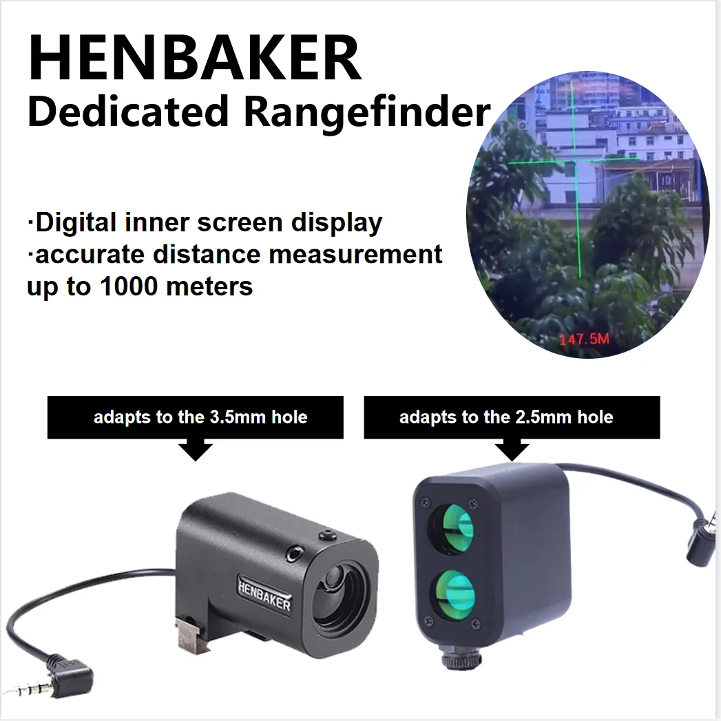 Henbaker-Special Night Vision Sight Instrument Digital Inner Screen Display Precise Rangefinder CY789 NV710S 1000 m