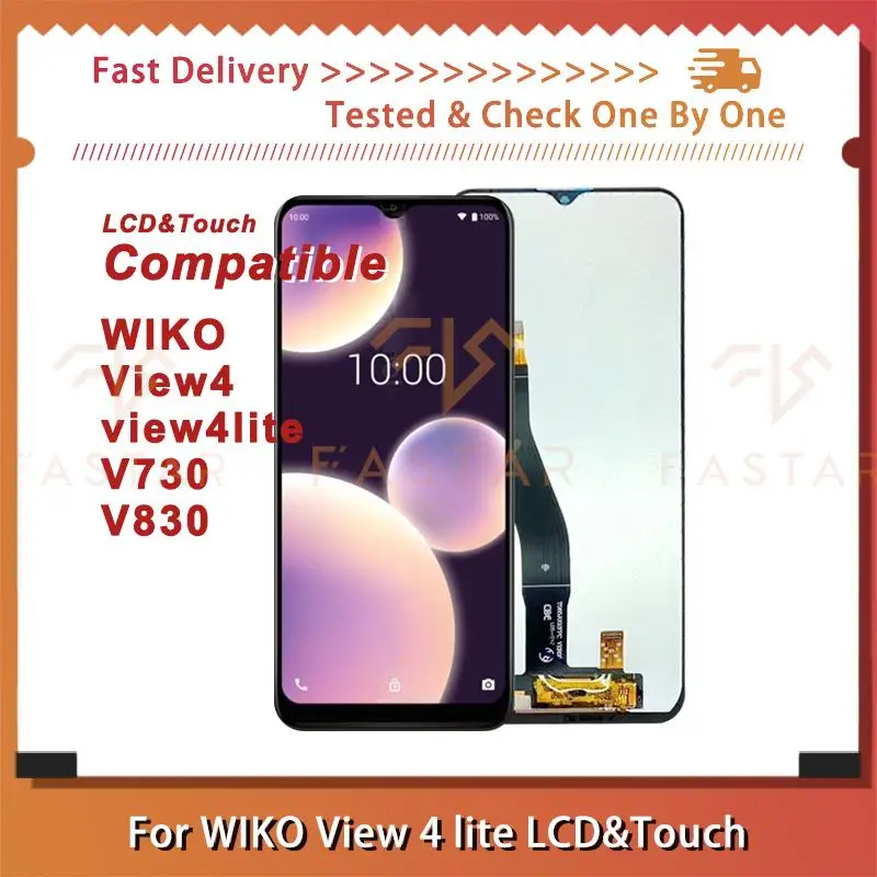 

6.52"Tested For Wiko View 4 lite lcd V730 V830 LCD Display Touch Digitizer Assembly Replacement Screen view4 lcd view 4lite lcd