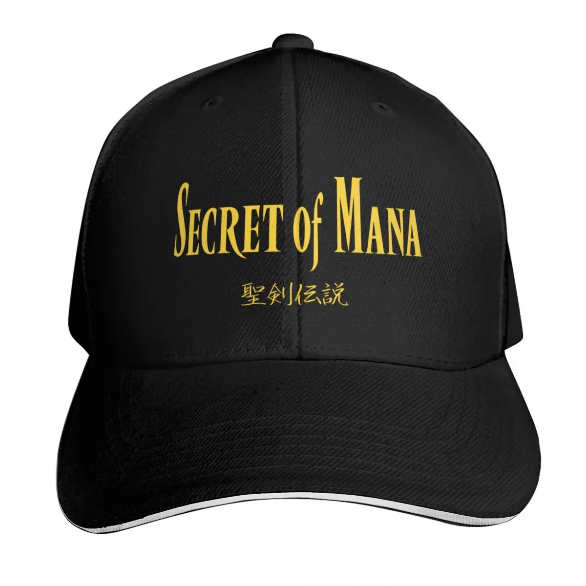 Secret of Mana Japanese Text Baseball Cap Sun Protection UPF 50+ Breathable Mesh Back Adjustable Buckle Closure