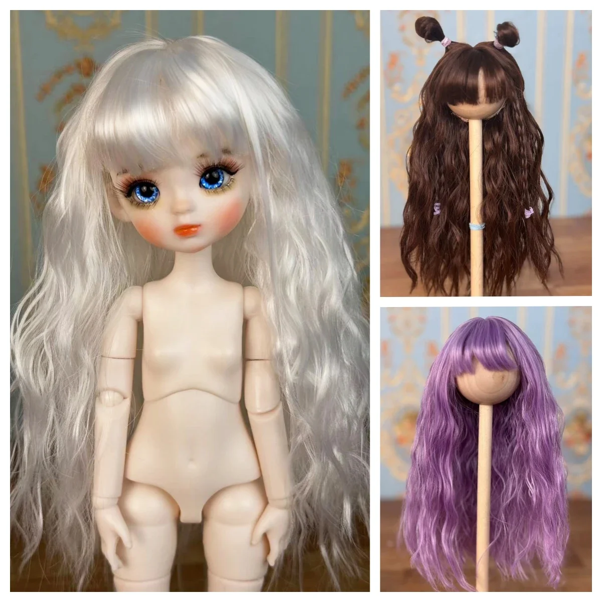 

Fashion 1/6 BJD Doll Wigs 30cm Doll Wig SD Doll Hair Accessories Toy Gift ( Suit for 16 To 17.5cm Head Circumference )