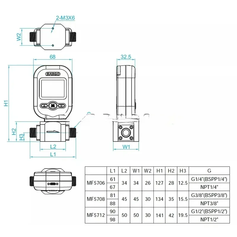 Лидер продаж 2025 года, новое обновление MF5706 MF5708 M5712, массовый расходомер/сжатый/азот/Аргон 20 л 100 л 250 л 1 шт.
