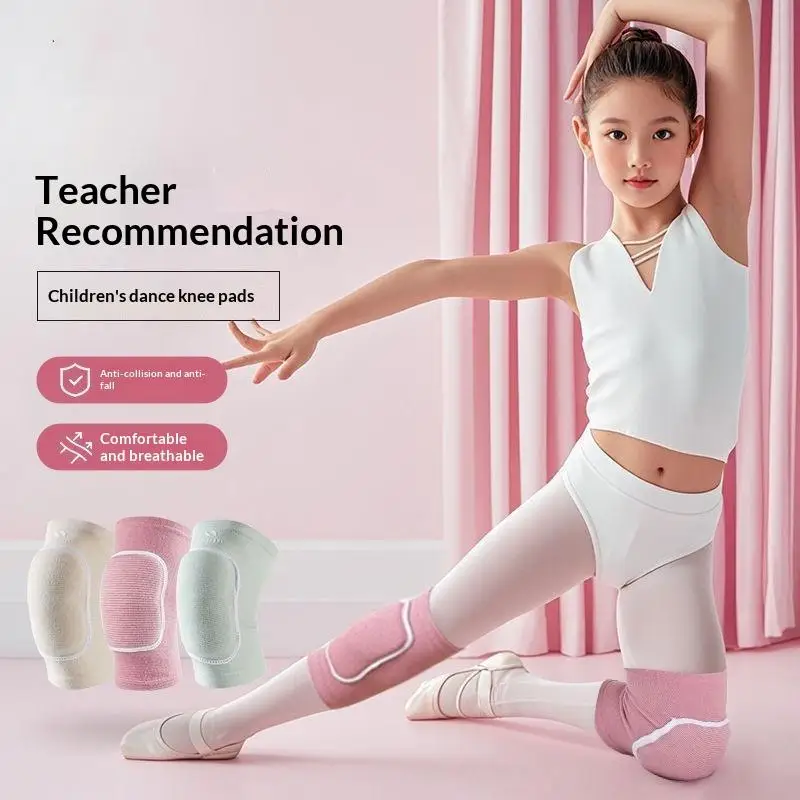 Children Dance Knee Elbow Protectors Breathable Adjustable Shockproof Guards for Jazz Cheerleading Performance Training