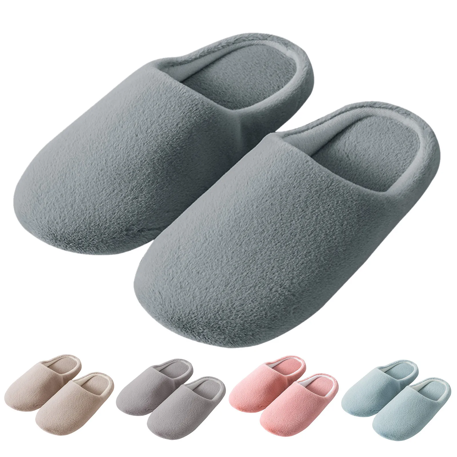 Men's Women's Indoor Home Shoes Warm Shoes Soft-soled Cotton Slippers Ladies Slippers for Women Open Toe