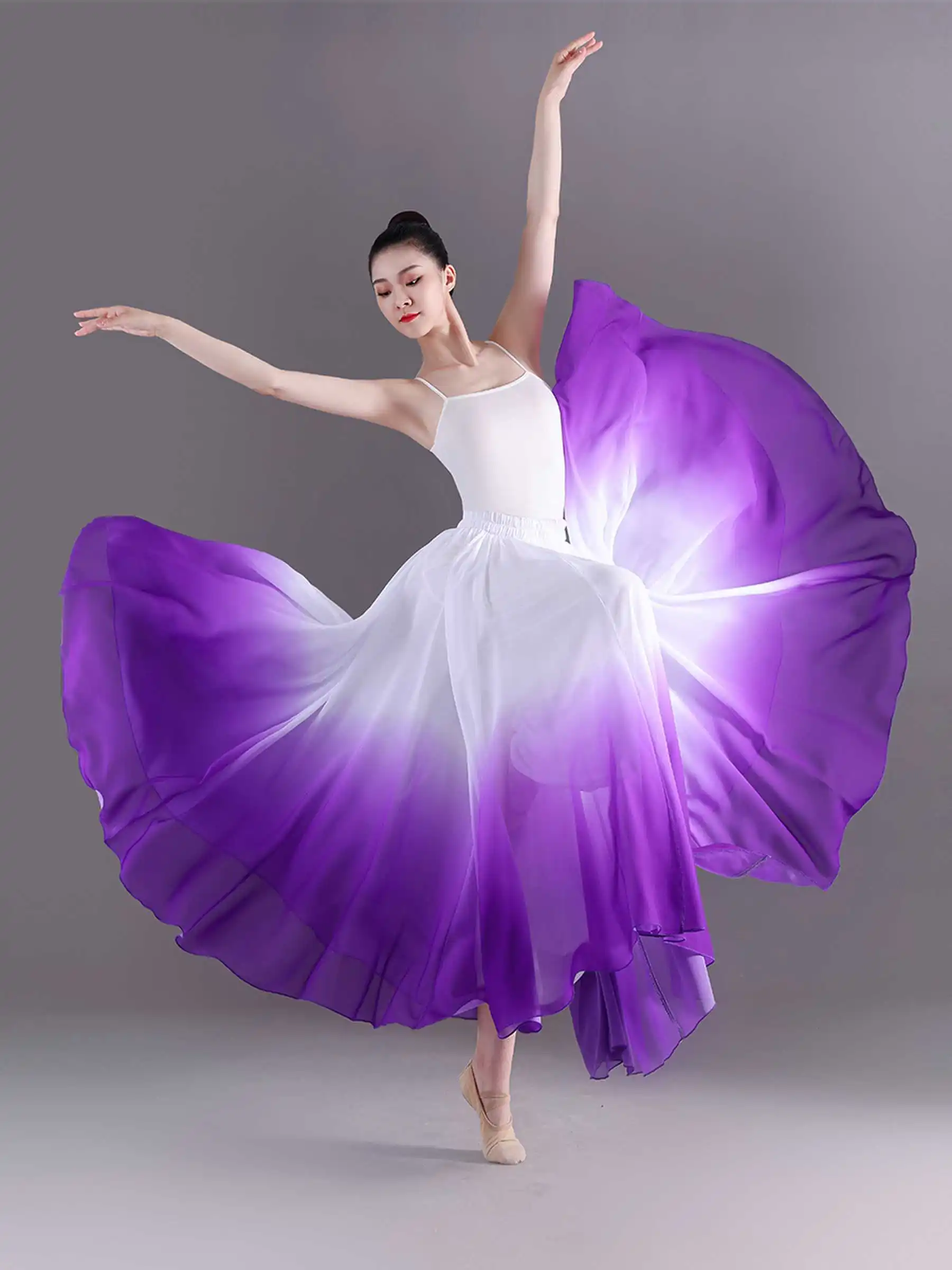 Vestidos de dança flamenca espanhola para mulheres, performance de palco, saias longas, trajes femininos 360 graus