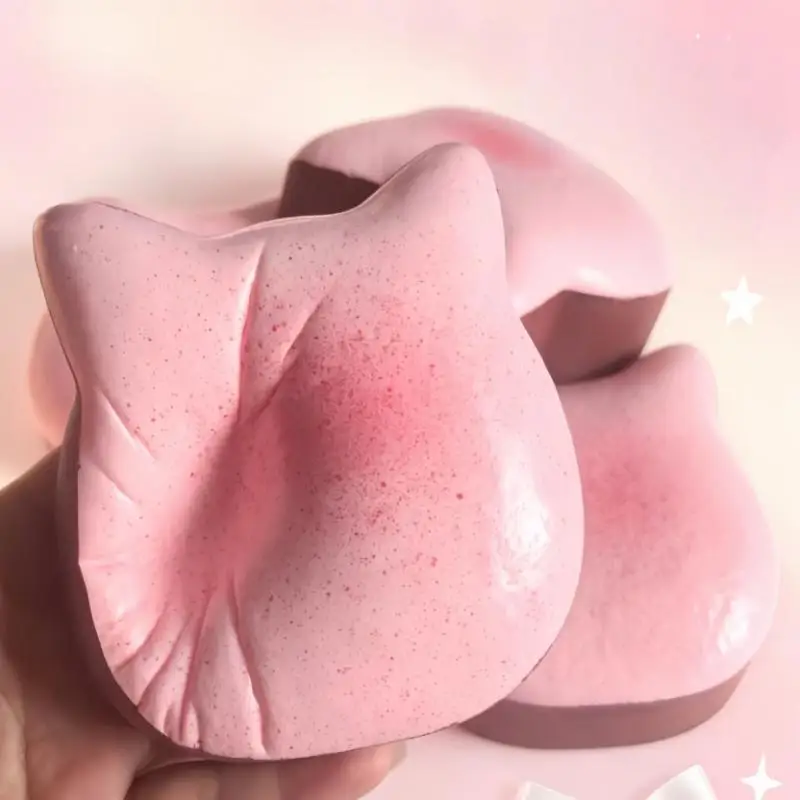 Soft PU Cat Bread Slow Rising Toy Kawaii Squishy Stress Relief Sensory Toy for Holiday Goodie Bag Fillers