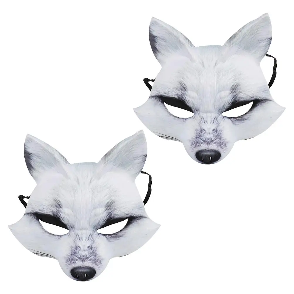 

Fox Mask Lightweight Comfortable Breathing Costume Accessories Realistic White Eva Masquerade Party Adult Animal Masks