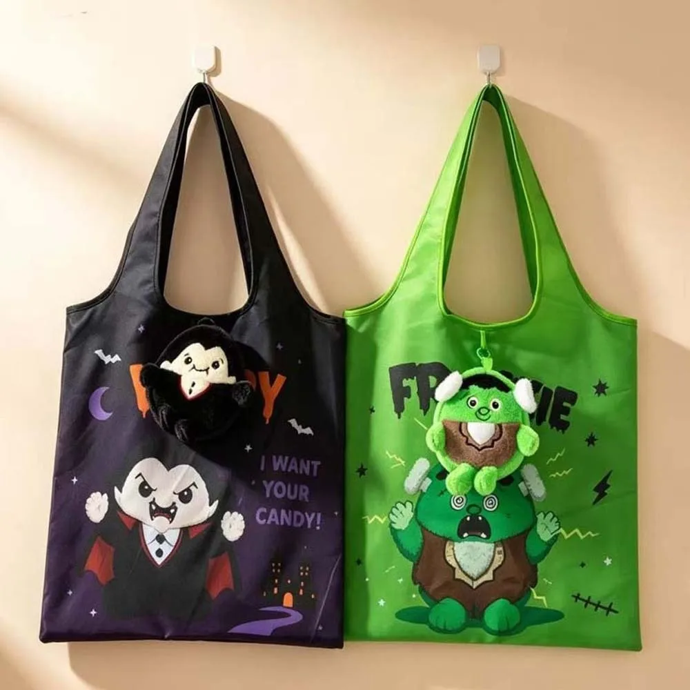 Einfarbige Halloween-Einkaufstasche, Mini-Reißfeste Cartoon-Taschenhandtasche, Ultraleicht und Platzsparend – Detail 10