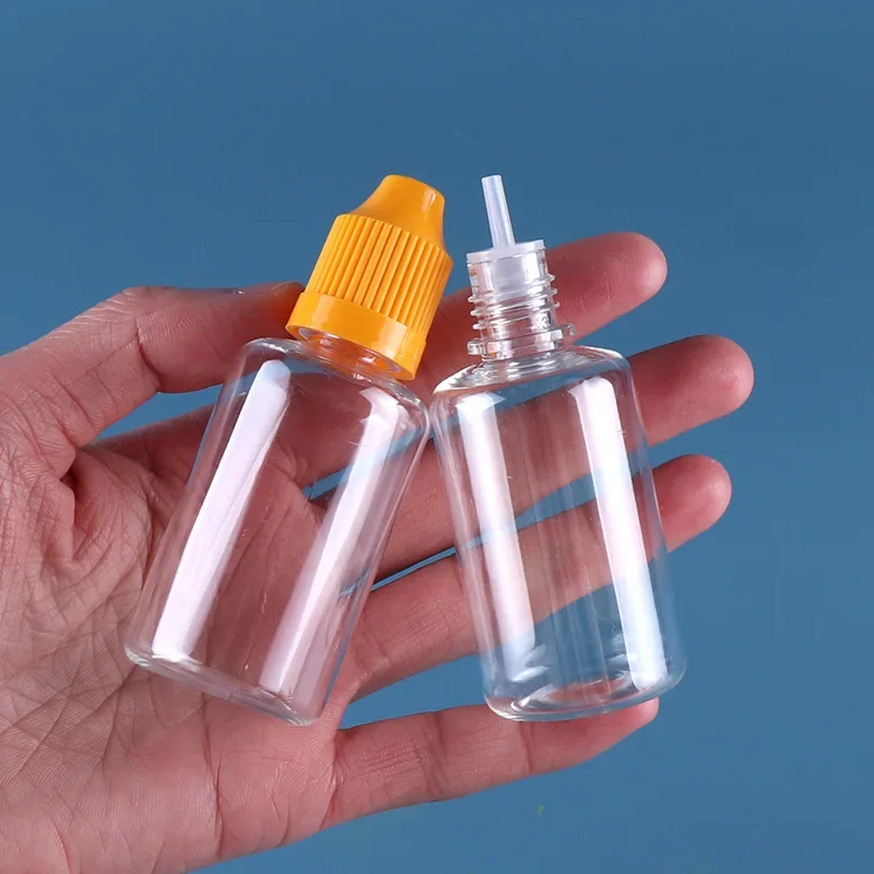 10pcs 3ml-100ml PET Plastic Empty Dropper Bottles with Caps Plug Tips Funnel Eye Liquid Oil Containers Travel Refillable Bottles