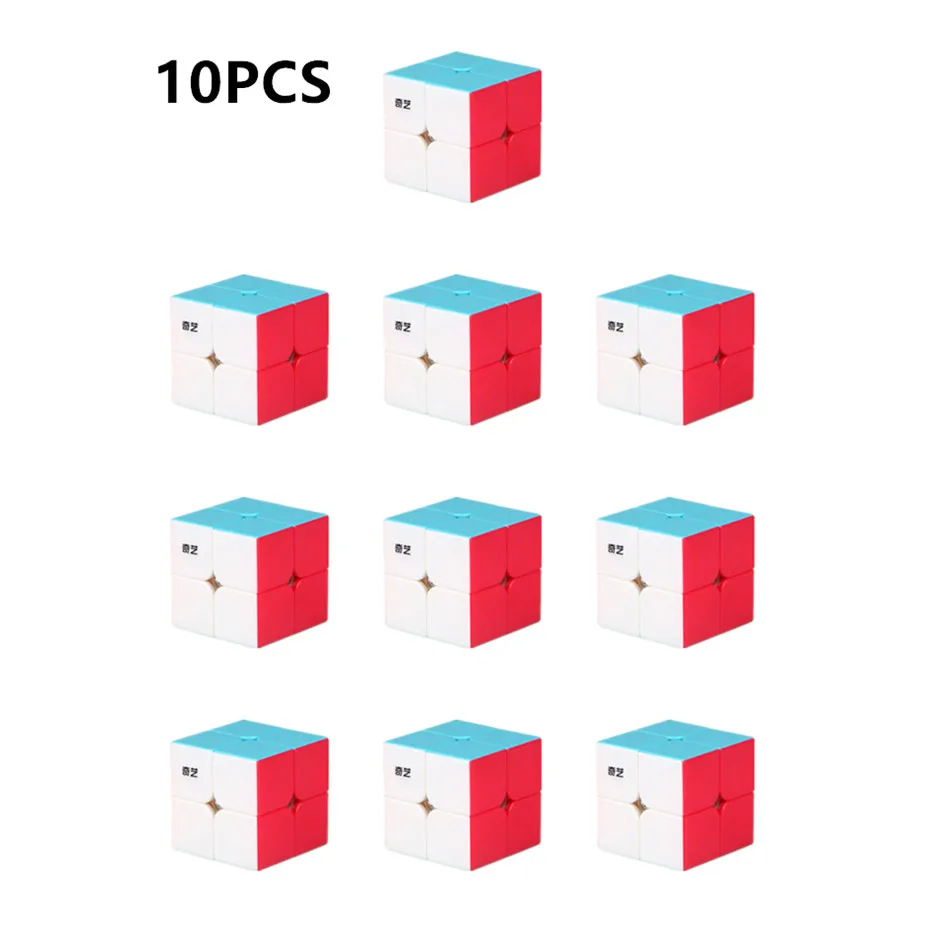 QiYi QiDi 2x2x2 50mm Mini Cube 3/5/10 PCS Combination QIYI 2x2 Magic Cube Profession Cube Education Toy