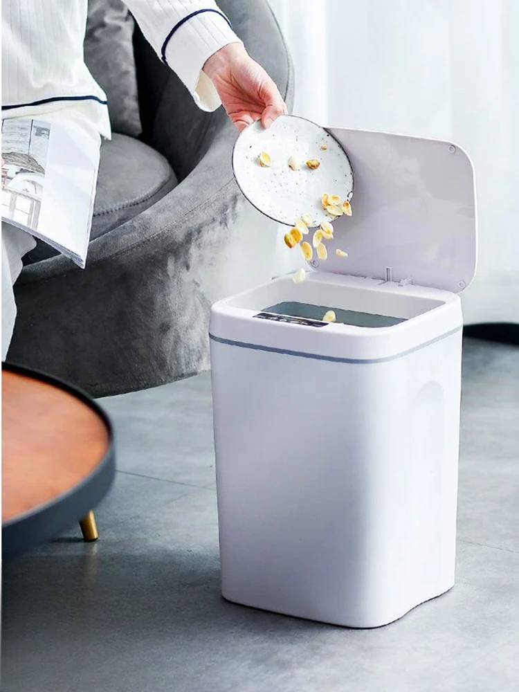 Automatic bagging for millet white intelligent sanitary trash can induction advanced waterproof kitchen living room wastebasket