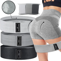 Crochet Gradient Color Resistance Band Deep Squat Buttocks Shaping Men and Women Single Training Ring Fitness Elastic Band