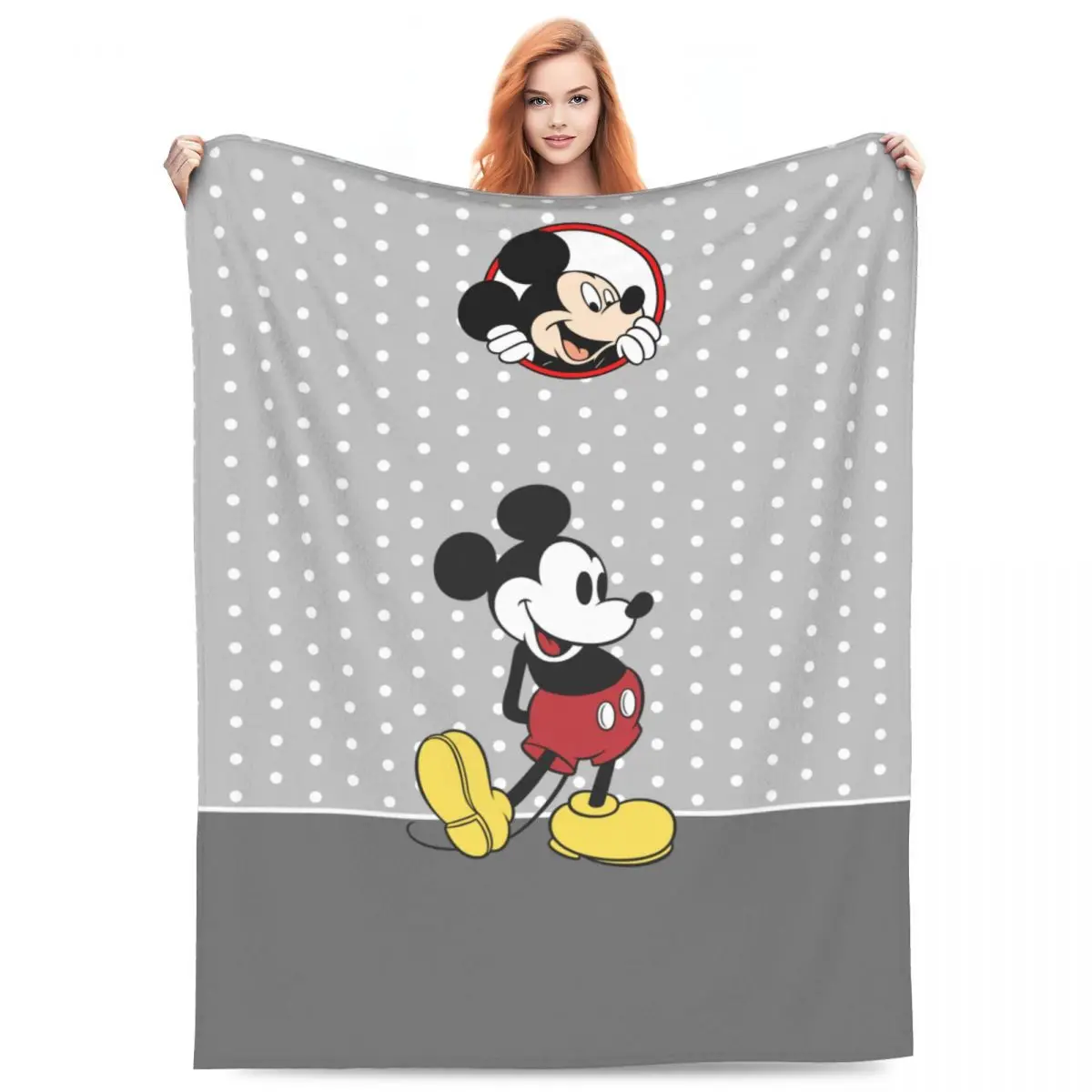 Cute Micky Mouse  Accessories Blanket Classic Cartoon Micky Merch Throw Blanket Suprise Gifts for Fans Kids Friends