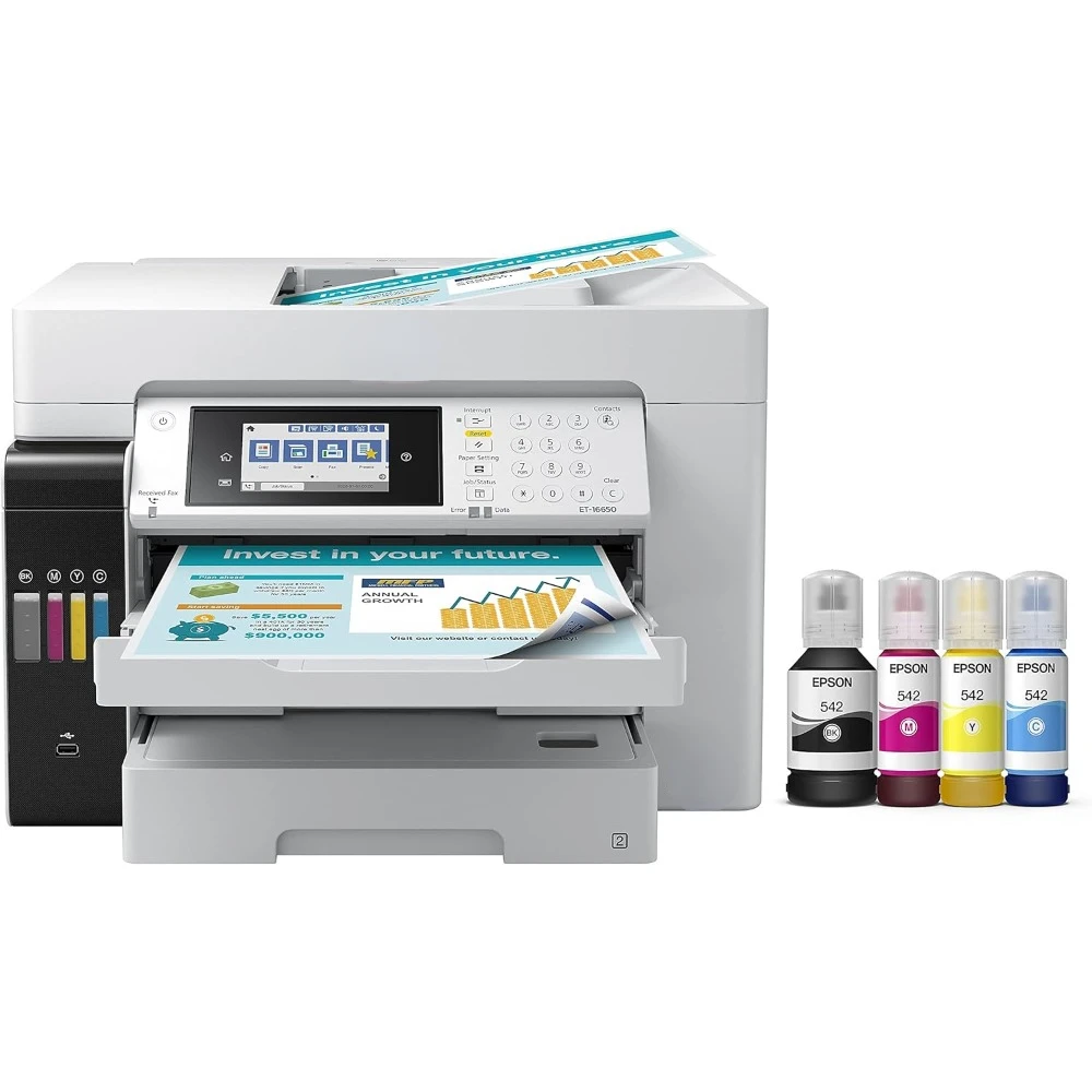 EcoTank Pro ET-16650 Wireless Wide-Format Color All-in-One Supertank Printer with Scanner, Copier, Fax and Ethernet