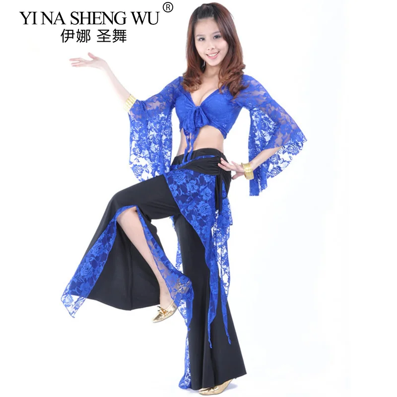 Belly Dance Costume New Lace Pants + Lace Blouse Advanced Belly Dance Practice Clothes Suit Clothing Wholesale For Women