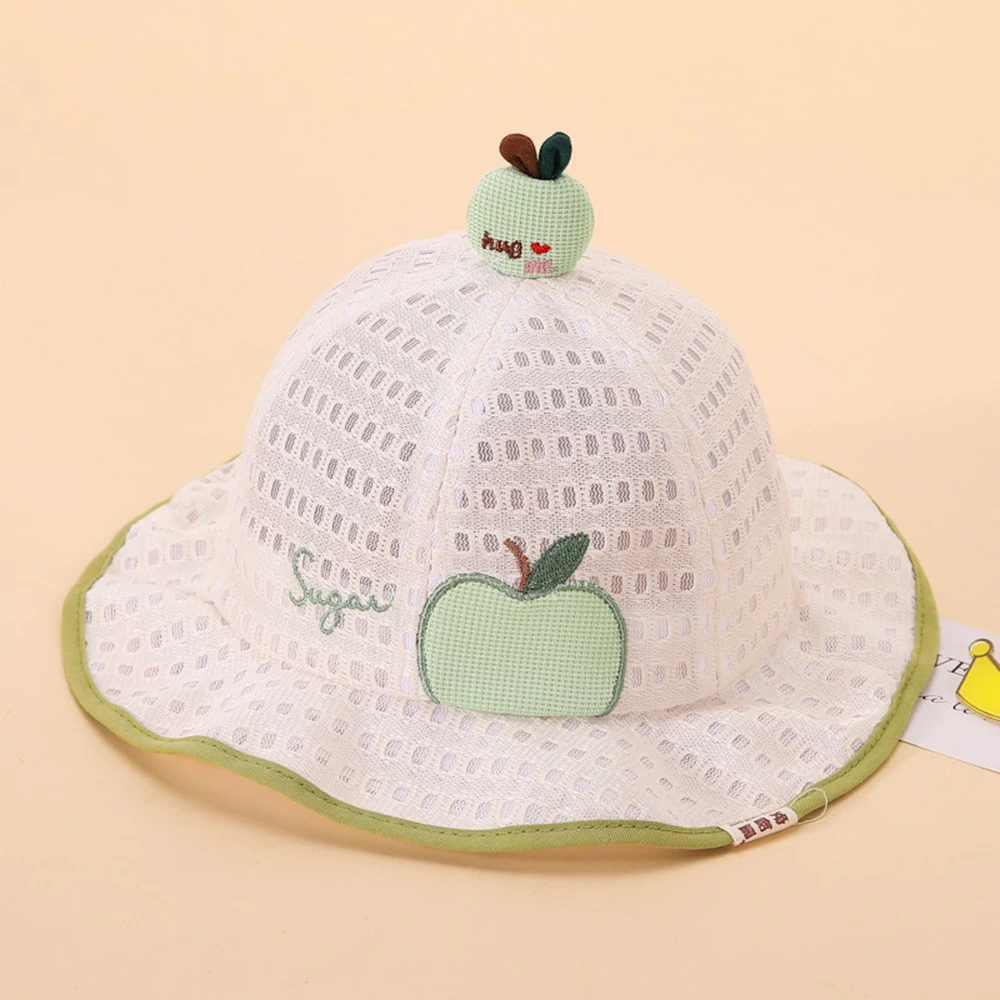 Summer Baby Girl Cap Princess Outdoor Sunshade Mesh Fisherman Hat Infant Boys Windproof Bucket Hats Caps For Kids 5-18 Month