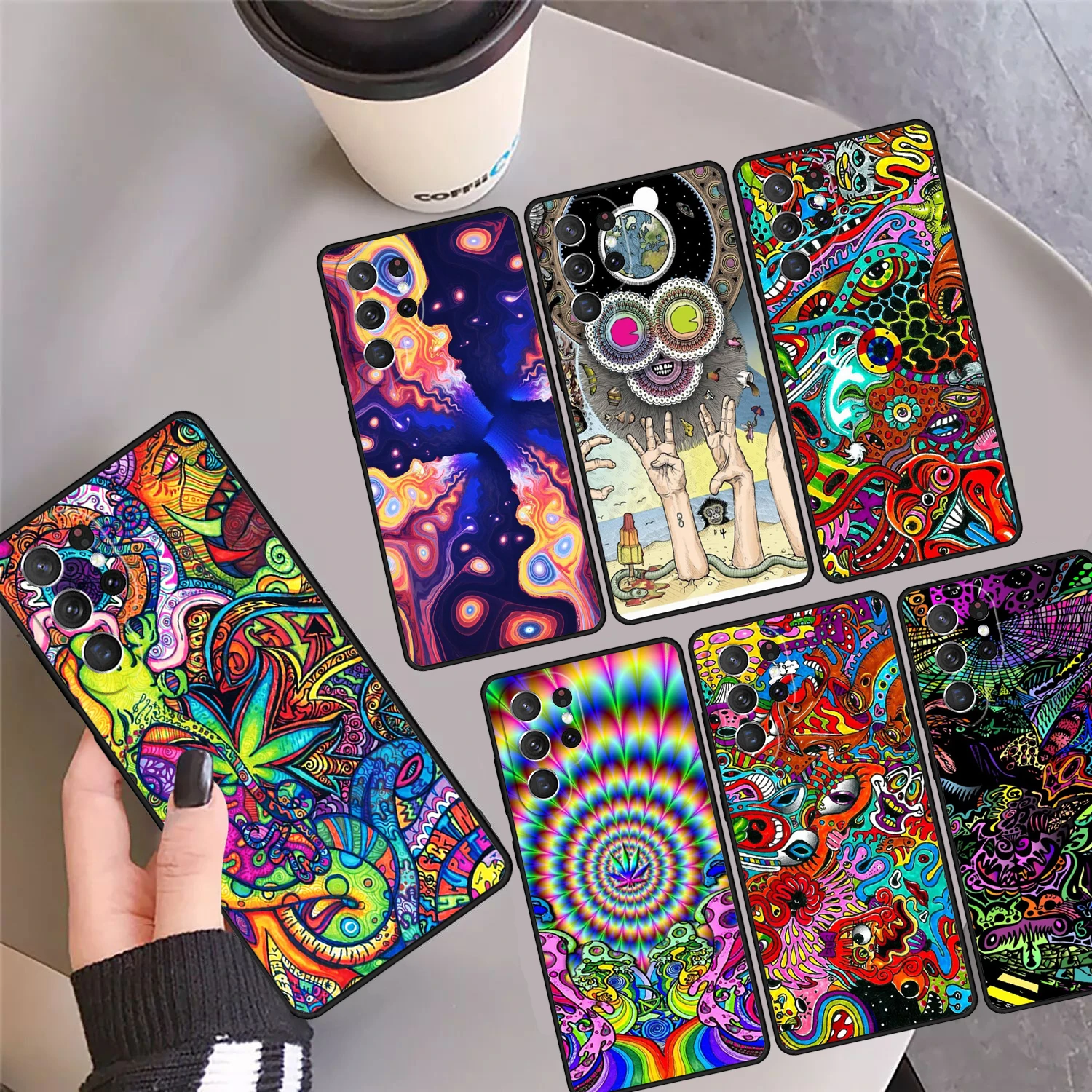 

Чехол для телефона Art Aesthetic Trippy Psychedelic Drug Cosmic для Samsung S24 S25 Ultra S23 S22 Plus S21 FE S20 Note 10 20 Pro