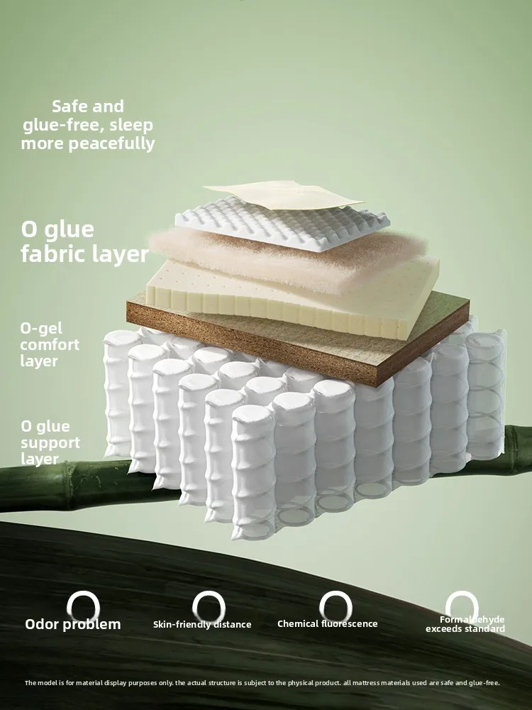 YJQ home latex single bag spring mattress bacteriostatic anti-mite reinforced home hard cushion