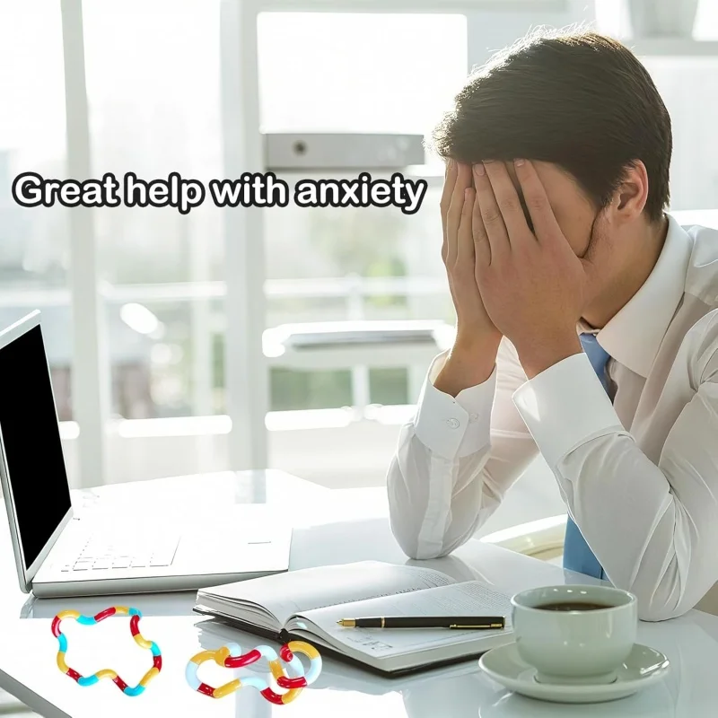 Multicolor Twisty Fidget Toys for Relaxation,Anxiety Stress Relief,Decompression-Squeeze, Twist, Chain Spinner Alternative Gift