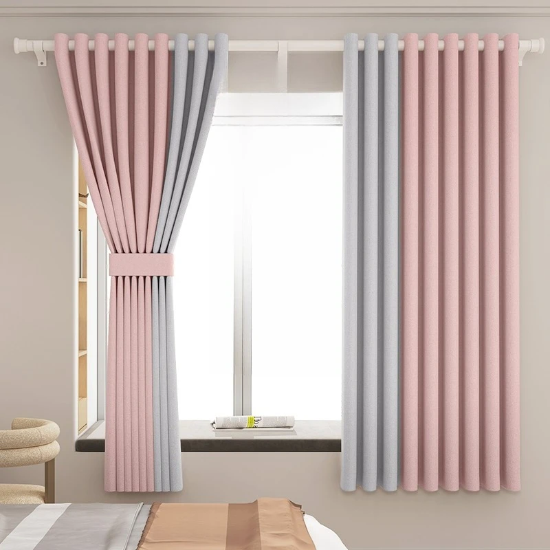 

LH Custom Full Blackout Curtains No Drilling Installation Easy with Roman Rod Complete Set
