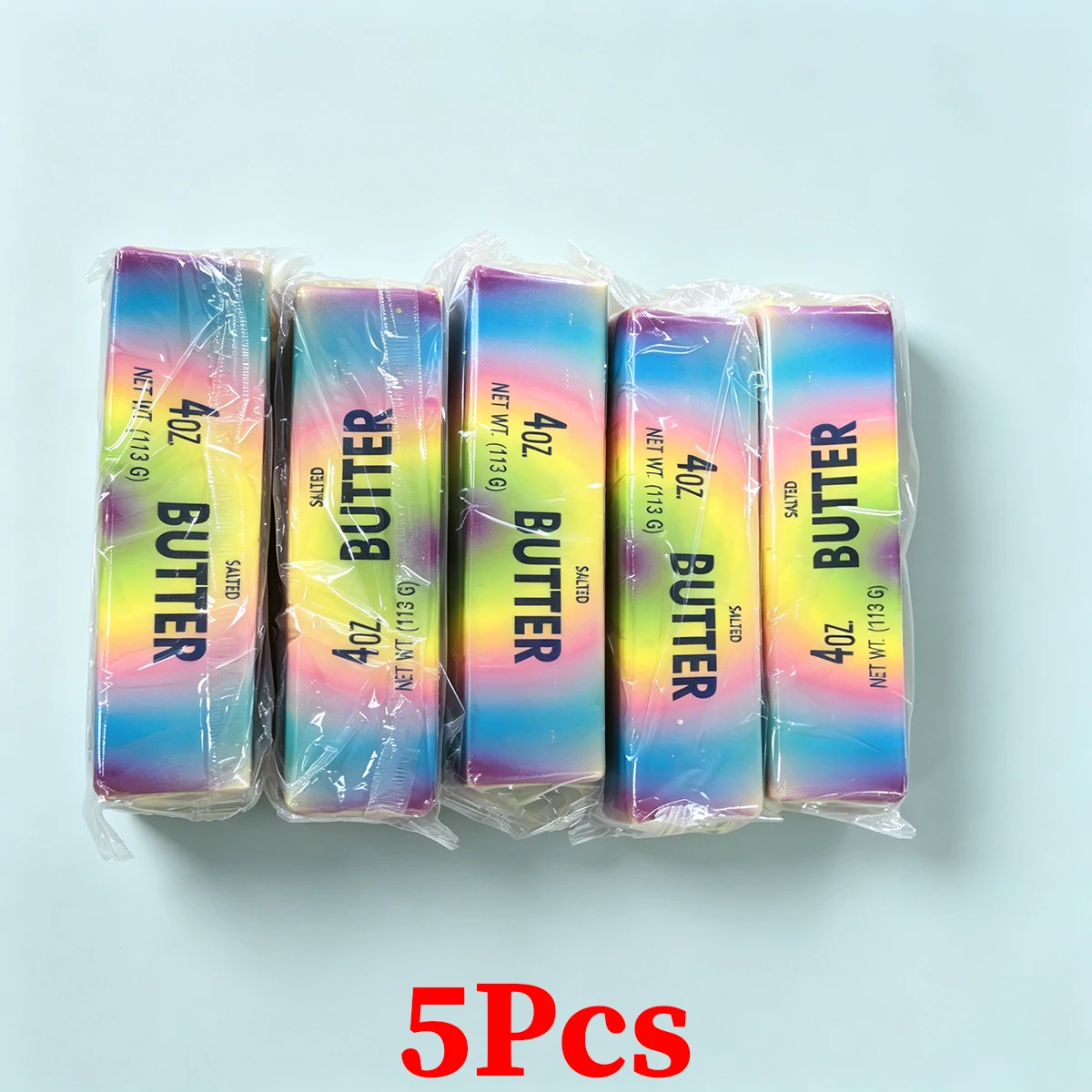 8 Stück/5 Stück/3 Stück/1 Stück Packung mit neuen, ultraweichen, farbenfrohen, realistischen, butterförmigen Slow-Rebound-Spielzeugen, lebensecht und farbenfroh