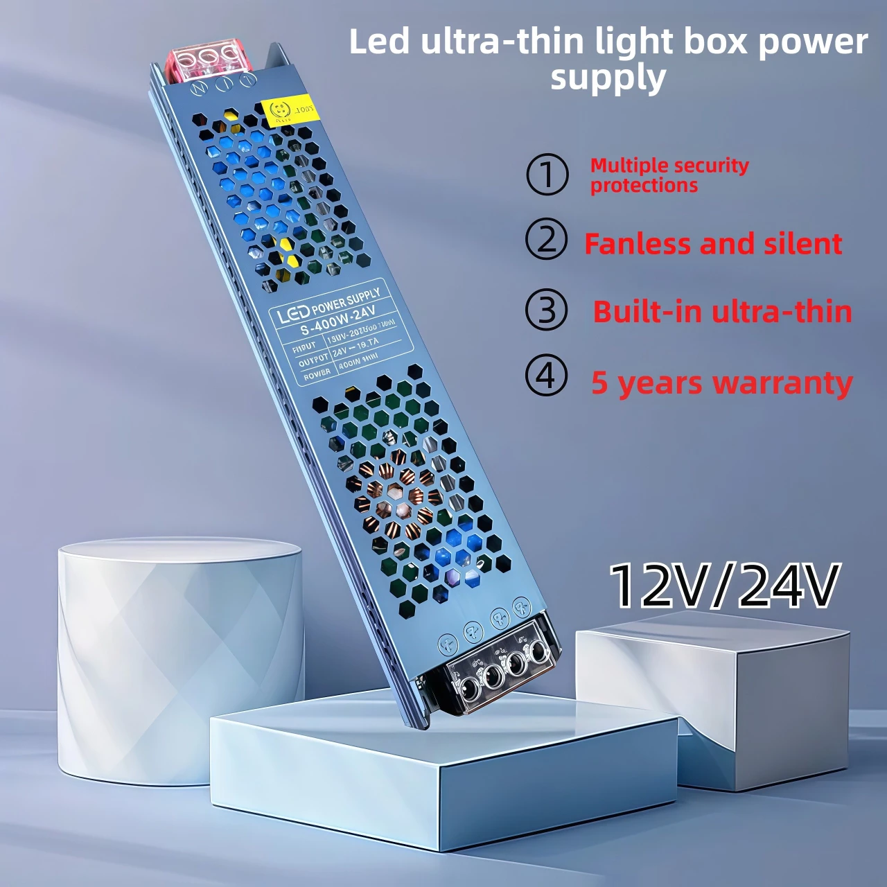 LED Power Supply AC190-240V DC12V 24V Mute Lighting Transformer LED Converter Light Driver Power Adapter 60W 100W 200W 300W 400W