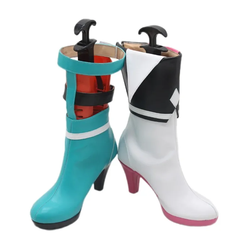 Vtuber IRyS Scarpe Cosplay Accessori Anime Stivali di Carnevale di Halloween Scarpe in pelle PU Puntelli Cosplay Realizzati su misura