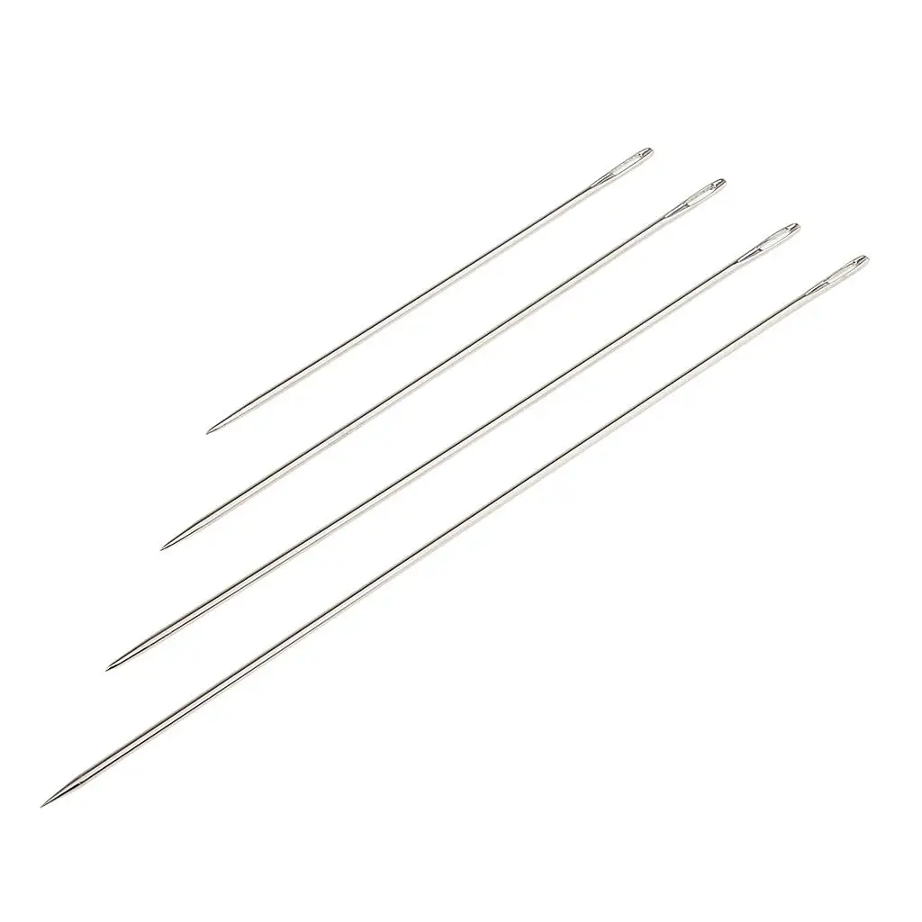 4 Assorted Sizes Long Hand Sewing Needles for Embroidery Mending Craft Case Sewing Sacks DIY Crafts Supplies