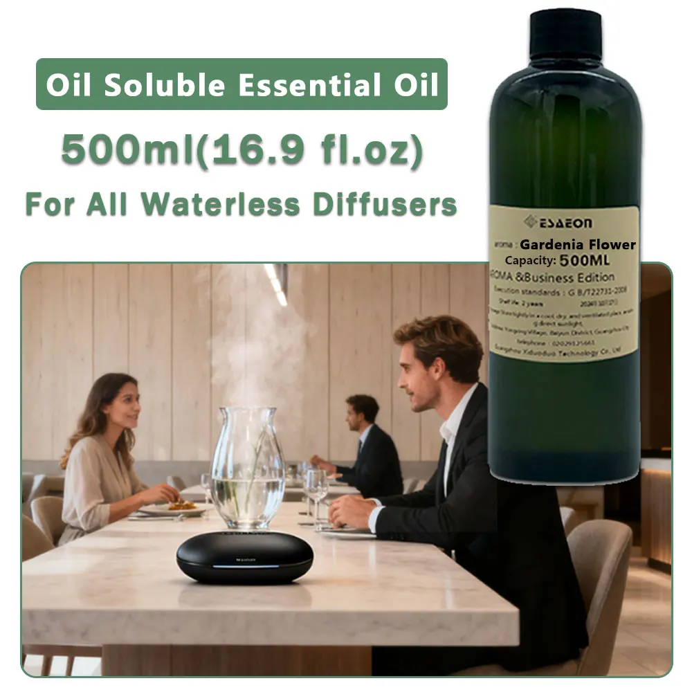 ESAEON Aroma Diffuser Supply Oils - Essential Oil For All Waterless Aromatherapy Machines, Gardenia Flower - 500ML (16.9 fl.oz)