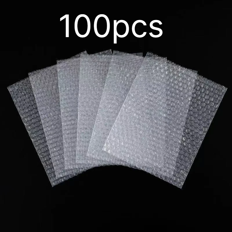 100pcs 8x10cm Plastic Wrap Envelope White Bubble Mailer Packing Bags Clear Shockproof Shipping Packaging Bag Film Wholesale