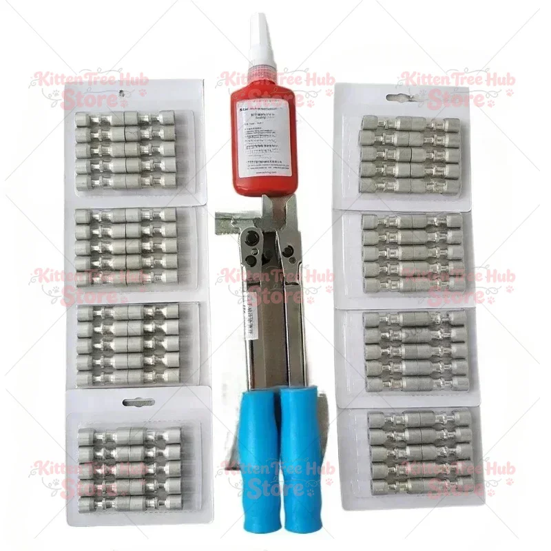 C Refrigerator Repair Tool Set - Welding-Free Composite Ring Sealing Liquid FRK Press Plier with 50/80 Pcs Lock Ring