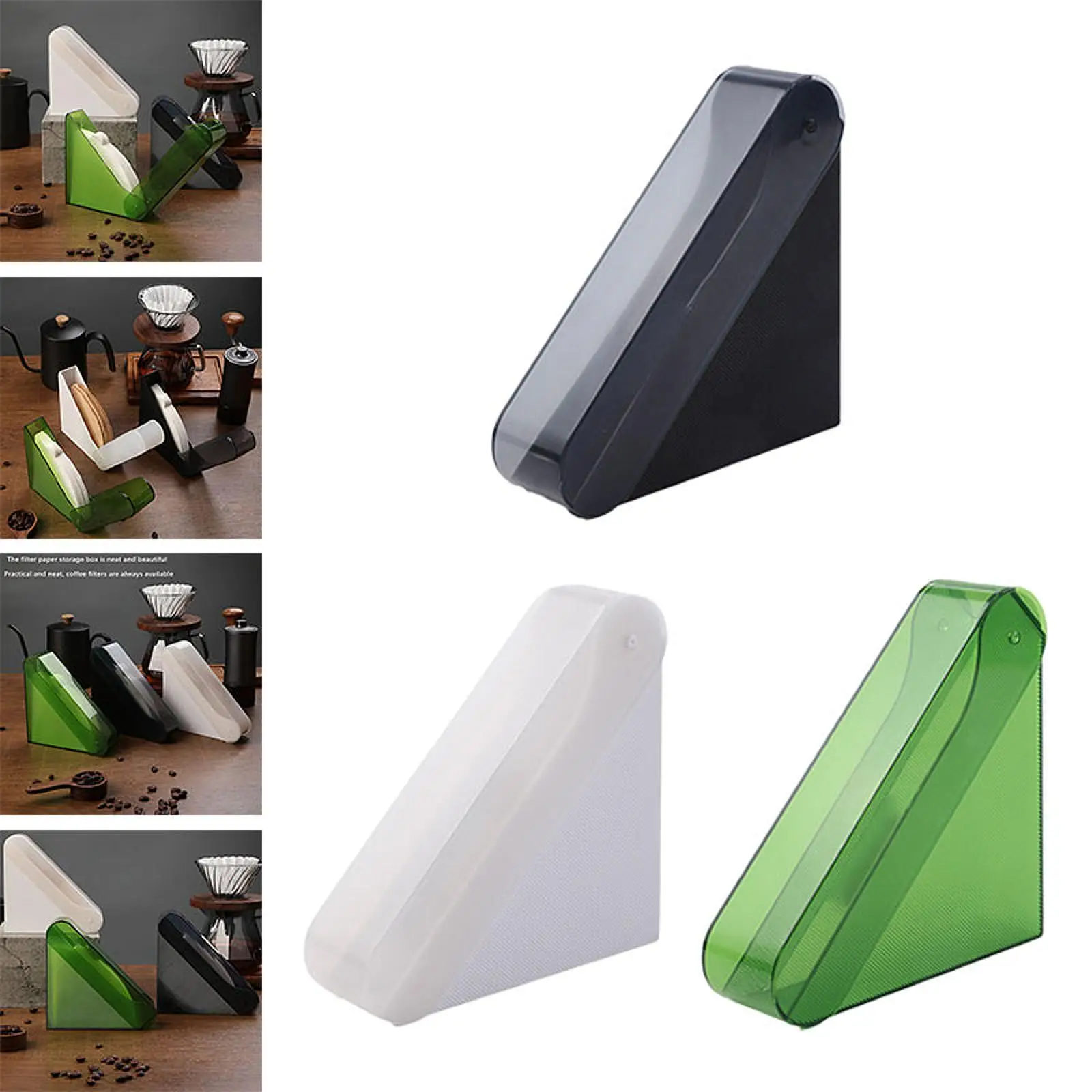 حامل فلتر القهوة تخزين غطاء غبار المناديل موزع أوراق القهوة تخزين الرف للمكتب المنزلية المطبخ السفر فندق