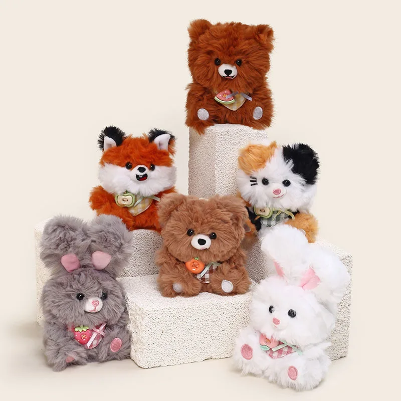 

Горячая распродажа: Ароматизированные плюшевые подвески в виде мультяшных животных (лиса, панда, кролик) – милые брелоки для ключей, украшения для сумок и декора салона автомобиля.