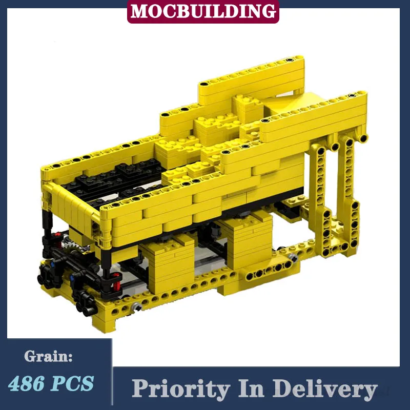 

Zigzag Stairs GBC Motor Machine Module MOC Building Blocks Technology Bricks Puzzle Collection Children's Toys Gifts