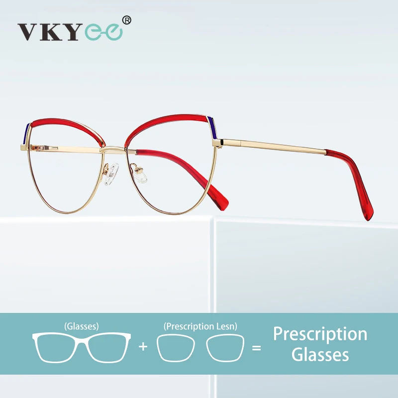 

VICKY New Fashion Personalized Design Women's Reading Anti Blue Light Glasses Customizable Prescription Photochromic PFD3119