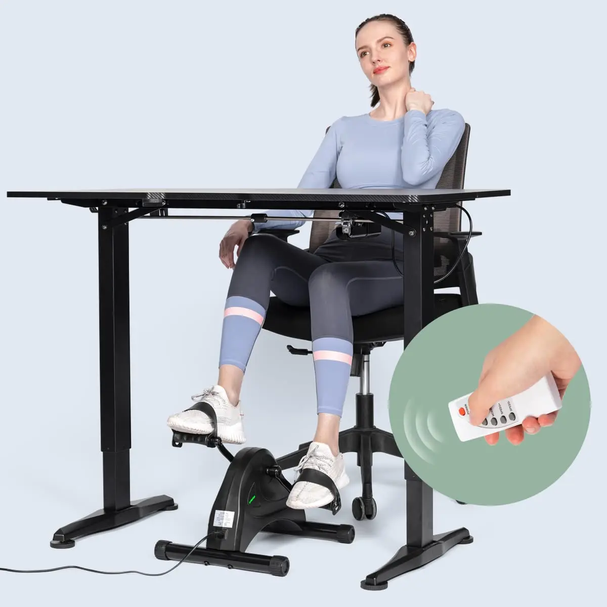 شاشة LCD مدمجة كهربائية تحت المكتب، مدرب صالة الألعاب الرياضية المنزلي المحمول 2026