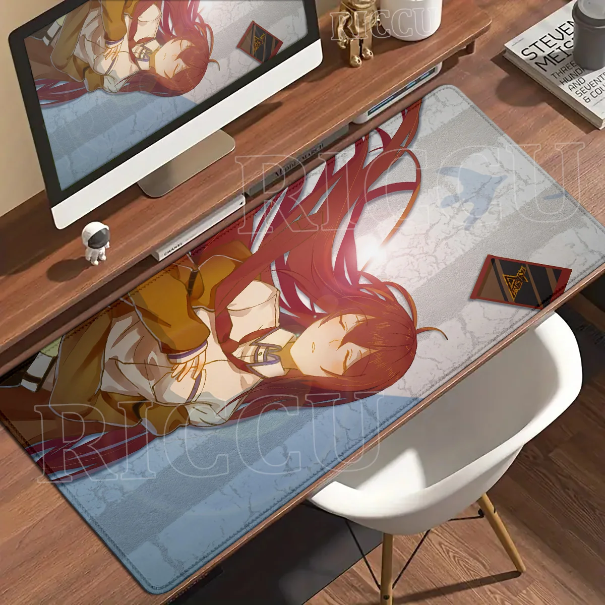 Anime Steins Gate Mouse Pad Gamers Desk Mat Rubber Anti-Slip Tablepad Large Lock-Edge Mechanical Keyboard Pad Office Accessories