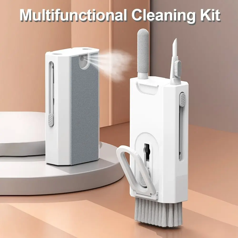 Portable 8 IN 1 Computer Cleaning Kit Screen Brush Multifunctional Keycap Puller Set Cleaning Brush Earphone Cleaning Pen