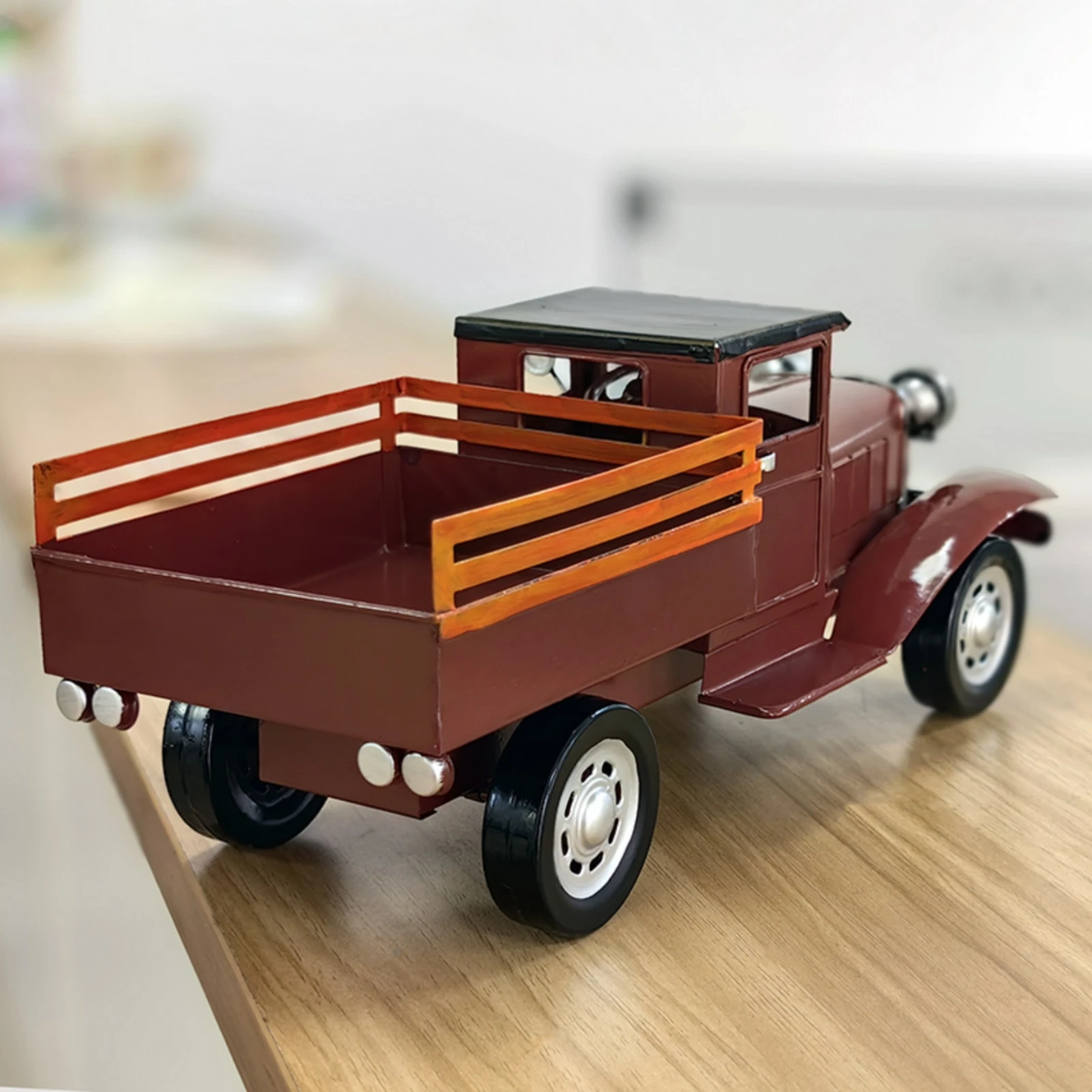 

Vintage Pickup Truck Model Artisan-Made Metal Pickup Truck Home Decor Decorative Collectible