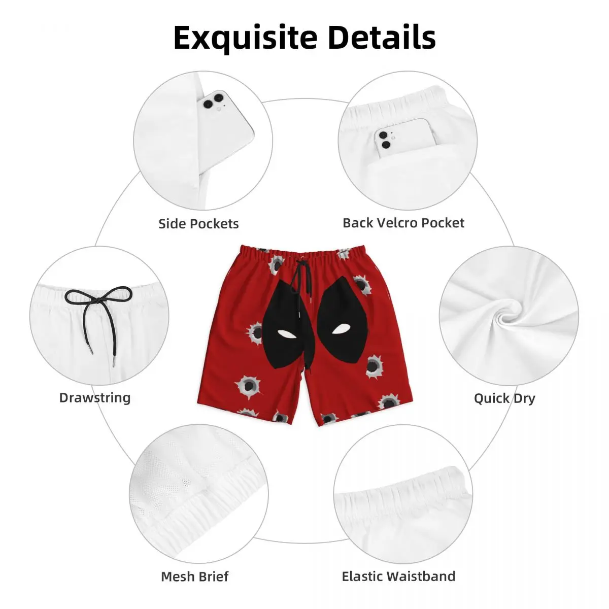 Ice Summer Men Deadpool Maximum Effort Shorts Women Trunks Beach Print Short Pants Swim Casual Sweatpants
